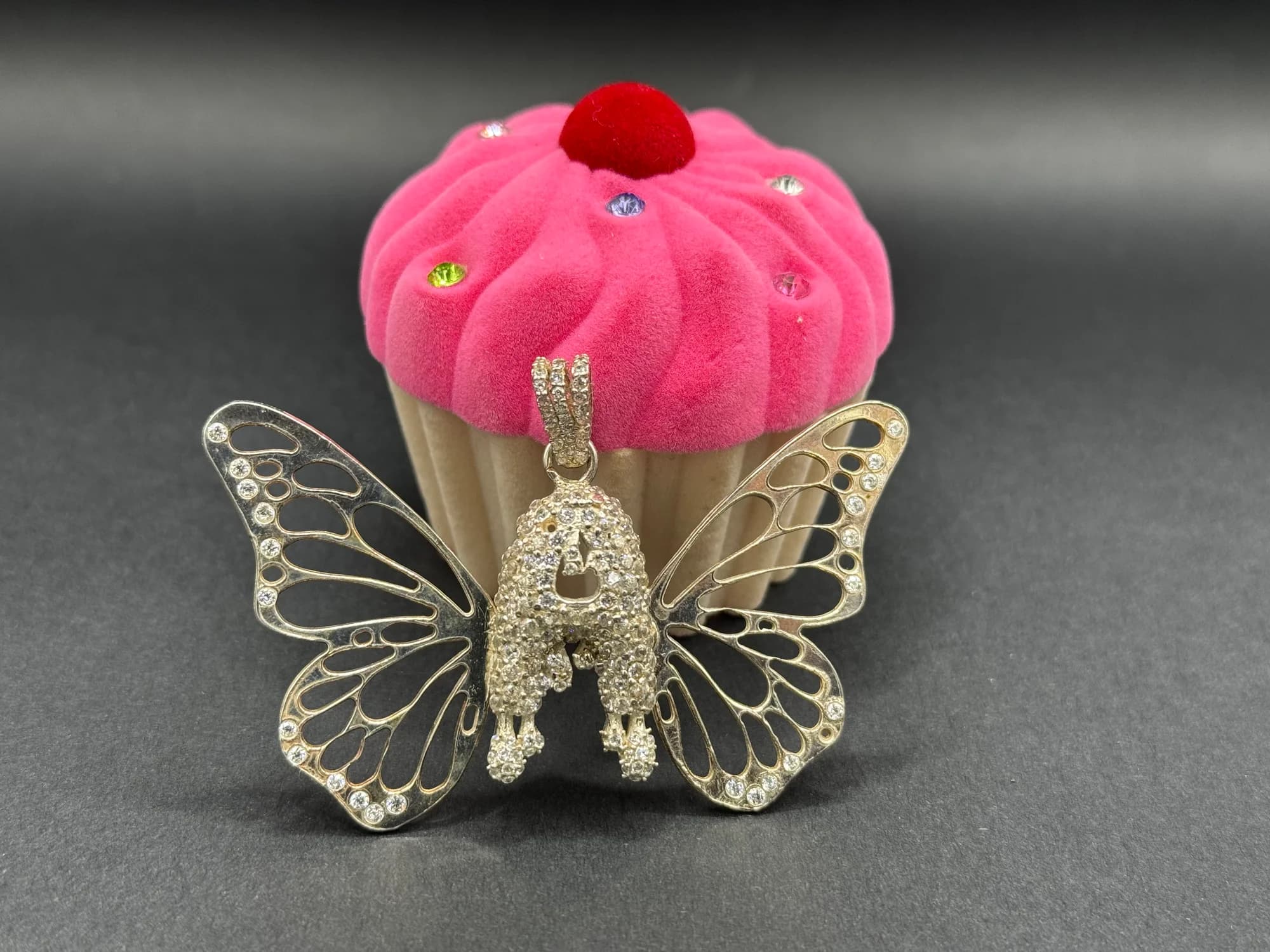 Italian Butterfly style name locket