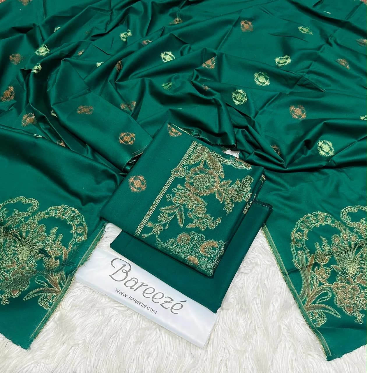 Firoza – Peacock Jacquard 3PC