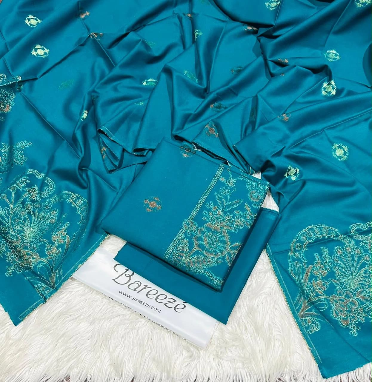 Zareen – Emerald Jacquard 3PC